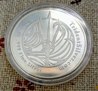 Moneda Plata 1oz Neptuno .999 Fine Silver