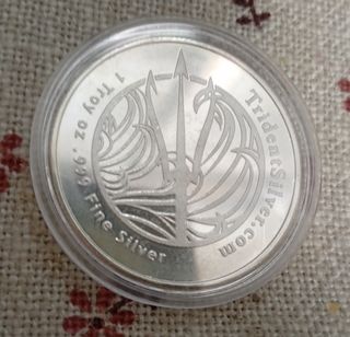 Moneda Plata 1oz Neptuno .999 Fine Silver
