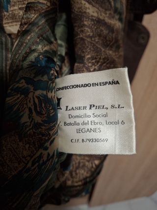 Cazadora vintage cuero marrón