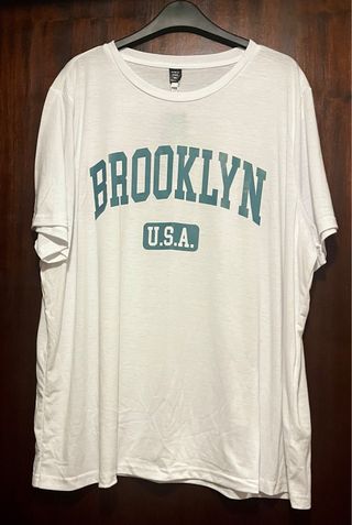 Camiseta Brooklyn USA Blanca Manga Corta