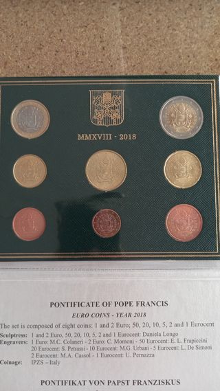 Cartera Oficial Vaticano 8 valores