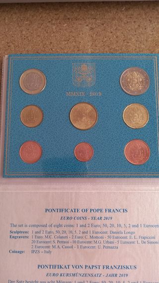 Cartera Oficial Vaticano 8 valores