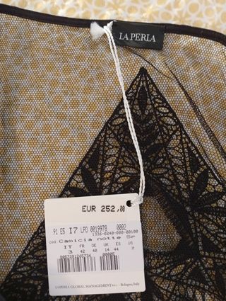 Vestido/Camisón La Perla Negro M/L