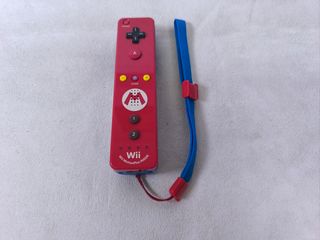 Mando Wii Rojo edición Mario con Correa Azul
