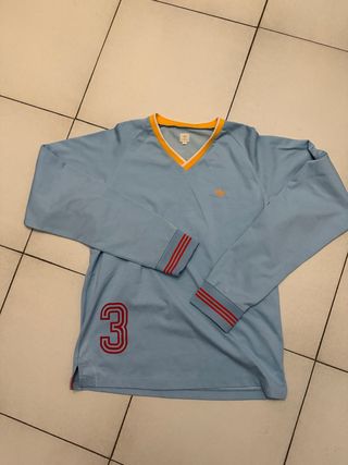 Camiseta Adidas manga larga azul con número 3