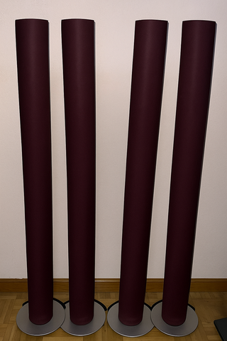 4 altavoces Bang & Olufsen Beolab 6000 rojos