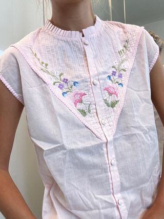 Camicetta donna rosa taglia 38 con fiori