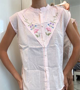 Camicetta donna rosa taglia 38 con fiori