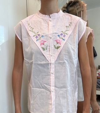 Camicetta donna rosa taglia 38 con fiori