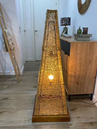 Lámpara de pie VINTAGE madera 120cm