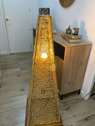 Lámpara de pie VINTAGE madera 120cm