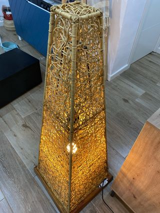 Lámpara de pie VINTAGE madera 120cm