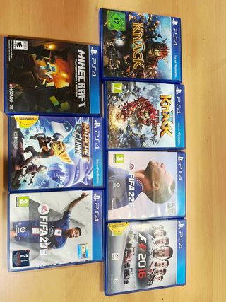 Lote 7 Juegos PS4: FIFA, Knack, Minecraft, Ratchet