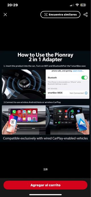 Adaptador CarPlay Inalámbrico Pionray
