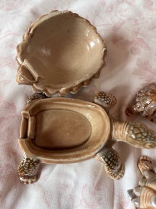 Figuras de tortugas de porcelana (3 unidades)