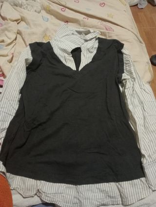 Camiseta manga larga cuello talla 38/40