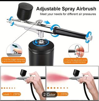 Aerógrafo con accesorios 