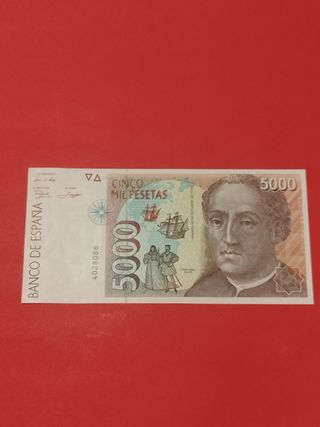 5.000 pesetas 1992 sin serie S/C