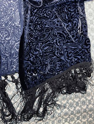Kimono Zara azul marino talla única