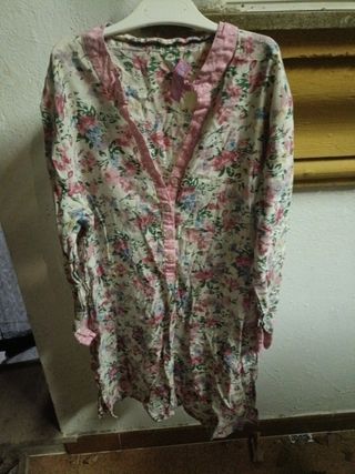 Vestido playero mujer floral rosa