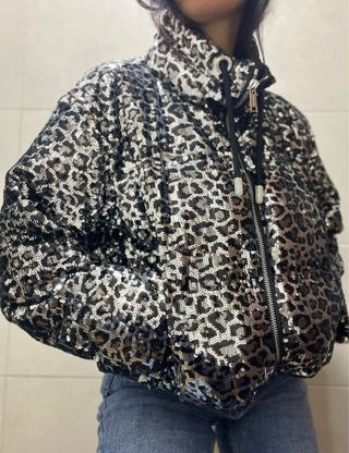 Chaqueta Michael Kors Lentejuelas Leopardo