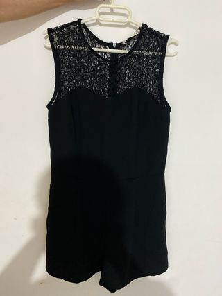 Mono negro encaje mujer