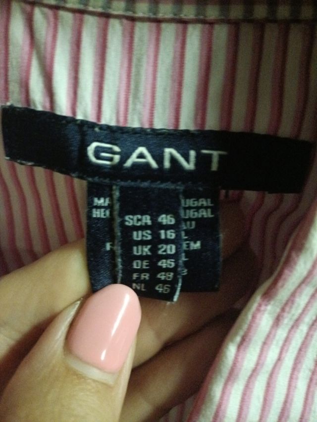 Camisa Gant Rayas Rosas y Blancas Talla M