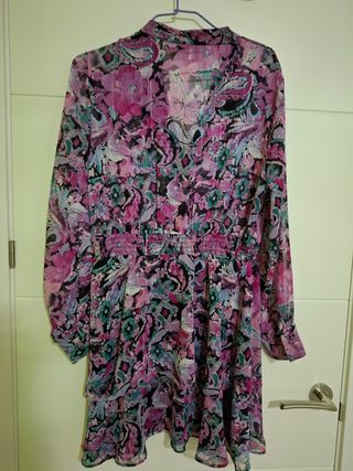 Vestido Zara estampado floral talla M