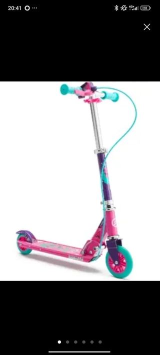 Patín infantil Decathlon rosa y morado