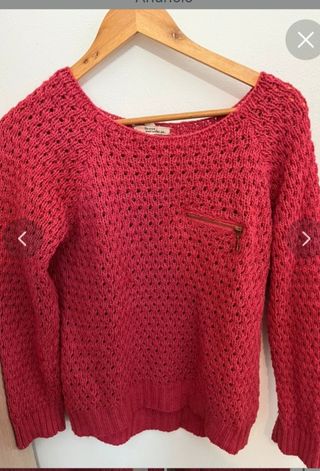 Jersey Bershka fucsia con cremallera
