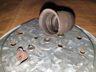 Plafón de techo vintage (cristal blanco)  20cm