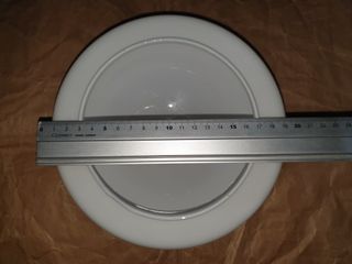 Plafón de techo vintage (cristal blanco)  20cm