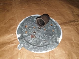 Plafón de techo vintage (cristal blanco)  20cm