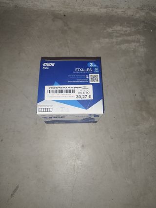 Batería Moto Exide ETX4L-BS AGM