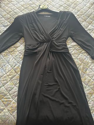 Vestito nero elegante Les essentiels con cintura