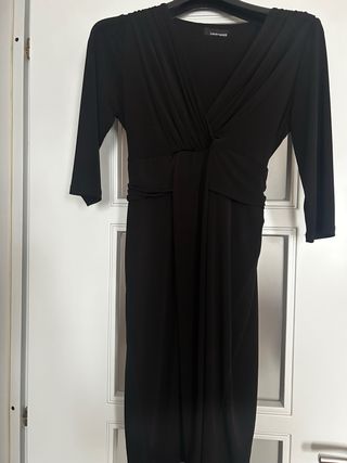 Vestito nero elegante Les essentiels con cintura