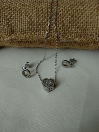 Juego de Joyas  Corazón Acero