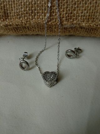 Juego de Joyas  Corazón Acero