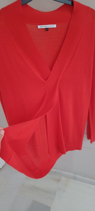 Jersey fino Adolfo Dominguez Rojo Talla S