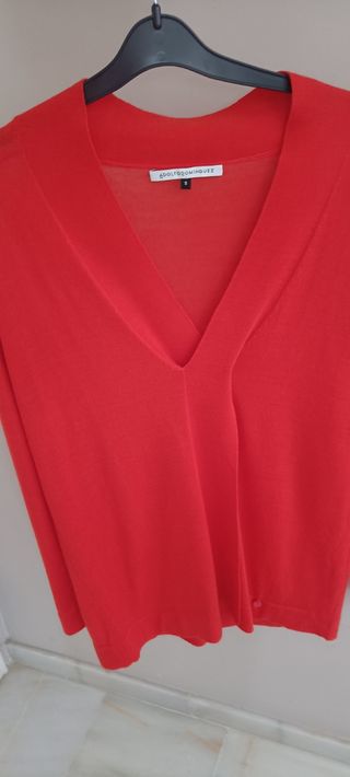 Jersey fino Adolfo Dominguez Rojo Talla S