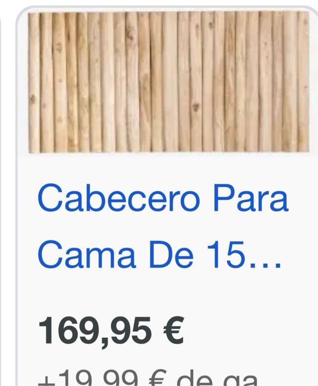 Cabecero de bambú para cama de 1.50 NO ENVIOS