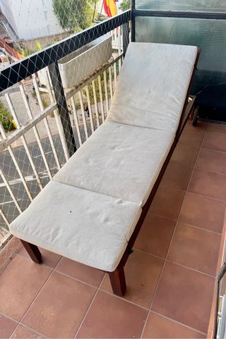 Tumbona madera IKEA beige