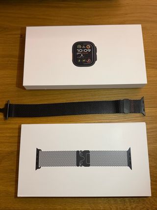 Correa Titanium Milanese Loop Negra Talla L