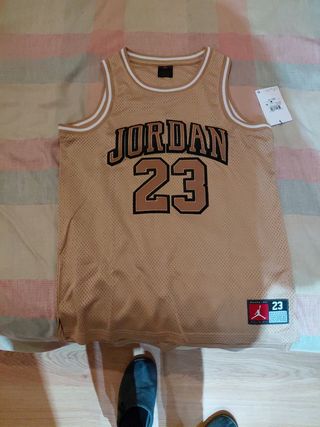 Camiseta Jordan 23 NBA Tirantes Beige