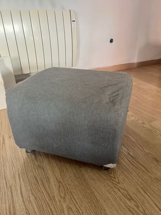 2 Puff/Reposapiés Ikea Gris