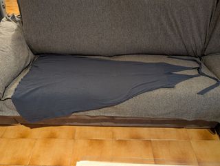 Vestido largo gris Pull&Bear