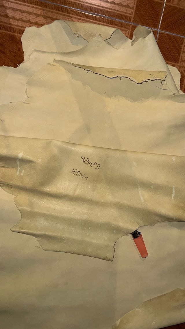 Lote 4 Pieles Ante Amarillas