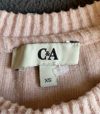 Jersey C&A viscosa poliéster rosa XS