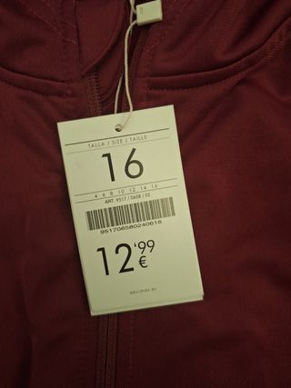 Chándal niña Décimas Talla 16 Nuevo