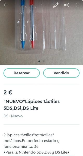"NUEVO"Accesorios DS,3DS,DSi,Ds Lite 